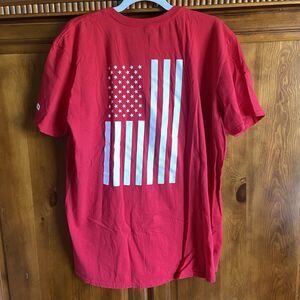 Starbucks Armed Forces Network Employee T-Shirt Size XL Red American Flag Cotton